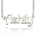 Sterling Silver Harrington Font Name Necklace Sterling Silver Harrington Font Name Necklace
