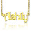Solid Gold Plated Harrington Font Name Necklace-18ct Gold Plated