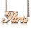 Paris Hilton Style Name Necklace 18ct Solid Rose Gold Plated
