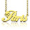 Paris Hilton Style Name Necklace 18ct Solid Gold