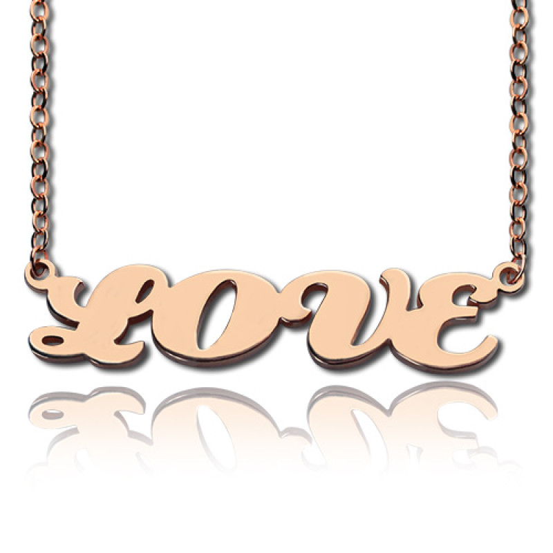 Capital Puff Font Personalised Name Necklace Capital Puff font personalised name necklace