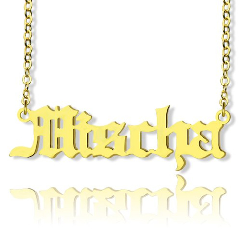 Personalised Old English name necklace
