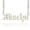 Mischa Barton Style Old English Font Name Necklace 18ct White Gold Plated