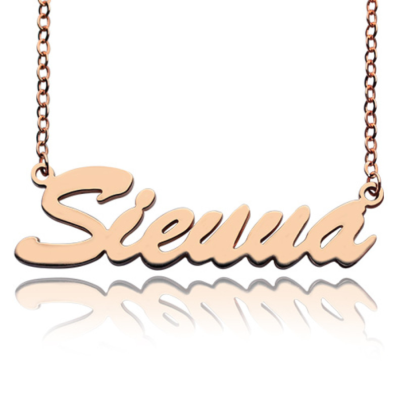 Sienna Style Rose Gold Plated Name Necklace Sienna style rose gold plated name necklace