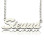 Solid White Gold Sienna Style Name Necklace