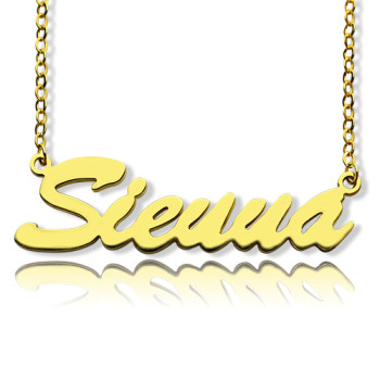 18ct Gold Plated Personalised Name Necklace 