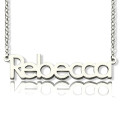 Solid White Gold Rebecca Style Name Necklace Solid white gold Rebecca style personalised name necklace