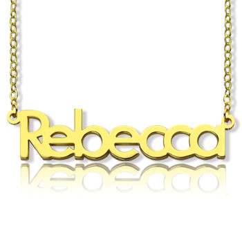 Nameplate Necklace 18ct Gold Plating 