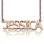 Solid Rose Gold Plated Jessica Style Name Necklace