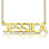 Solid Gold Plated Jessica Style Name Necklace