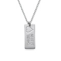 Personalised silver name bar necklace product view