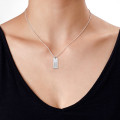 Personalised silver name bar necklace detail view