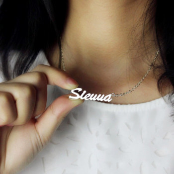 Sterling Silver Sienna Style Name Necklace Sterling Silver Sienna Style Name Necklace