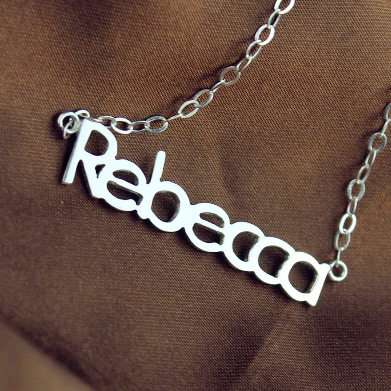 Personalised name plate pendant
