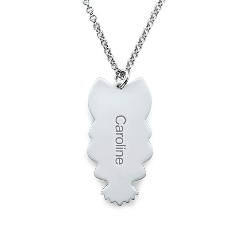 Owl Necklace with Back Engraving Owl necklace with personalised back engraving
