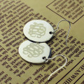 Personalised monogram earrings product view