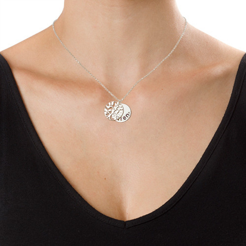 Personalised Family Necklace in Sterling Silver Personalised family tree necklace in sterling silver