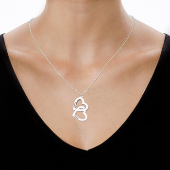 Personalised Heart in Heart Necklace Personalised Heart in Heart Necklace