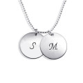 Personalised Sterling Silver Initial Disc Pendant Necklace Personalised sterling silver initial disc pendant necklace