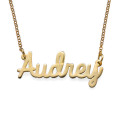 18k gold plated cursive name necklace