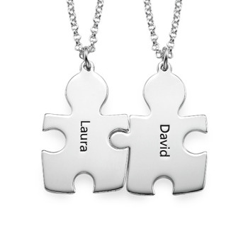 Personalised Silver Puzzle Necklace