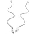 Sterling Silver Split Heart Necklace Sterling silver split heart necklace with two pendants