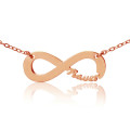 Rose Gold Infinity Name Necklace Rose gold infinity name necklace with personalised cut-out name