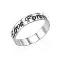 Personalised Script Sterling Silver Promise Ring Personalised script sterling silver promise ring