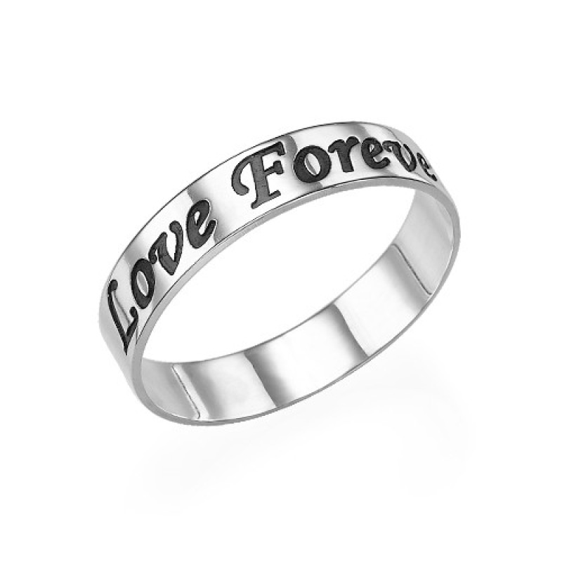 Personalised Script Sterling Silver Promise Ring Personalised script sterling silver promise ring