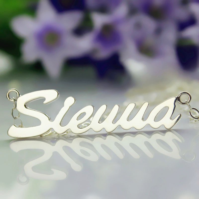 Script Nameplate Necklace Script nameplate necklace