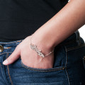 Side Heart Silver Name Bracelet or Anklet product image