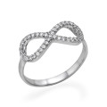 Sterling Silver Cubic Zirconia Infinity Ring Sterling silver cubic zirconia encrusted infinity ring