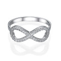 Sterling Silver Cubic Zirconia Infinity Ring Sterling silver cubic zirconia encrusted infinity ring