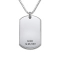 Silver Script Font Dog Tag Necklace Silver Script Font Dog Tag Necklace in sterling silver with bead chain