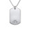 Silver Script Font Dog Tag Necklace	