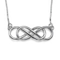 Silver Double Infinity Necklace Silver double infinity necklace