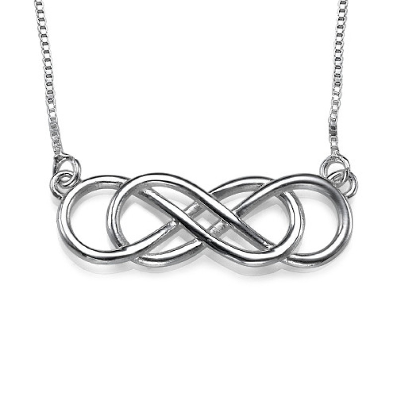 Silver Double Infinity Necklace Silver double infinity necklace