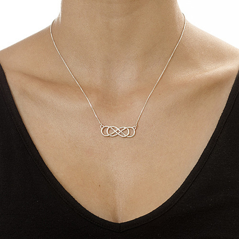 Silver Double Infinity Necklace Silver double infinity necklace