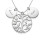 Engraved Disc Cut Out Family Tree Necklace