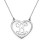 Silver Heart Initials Necklace	