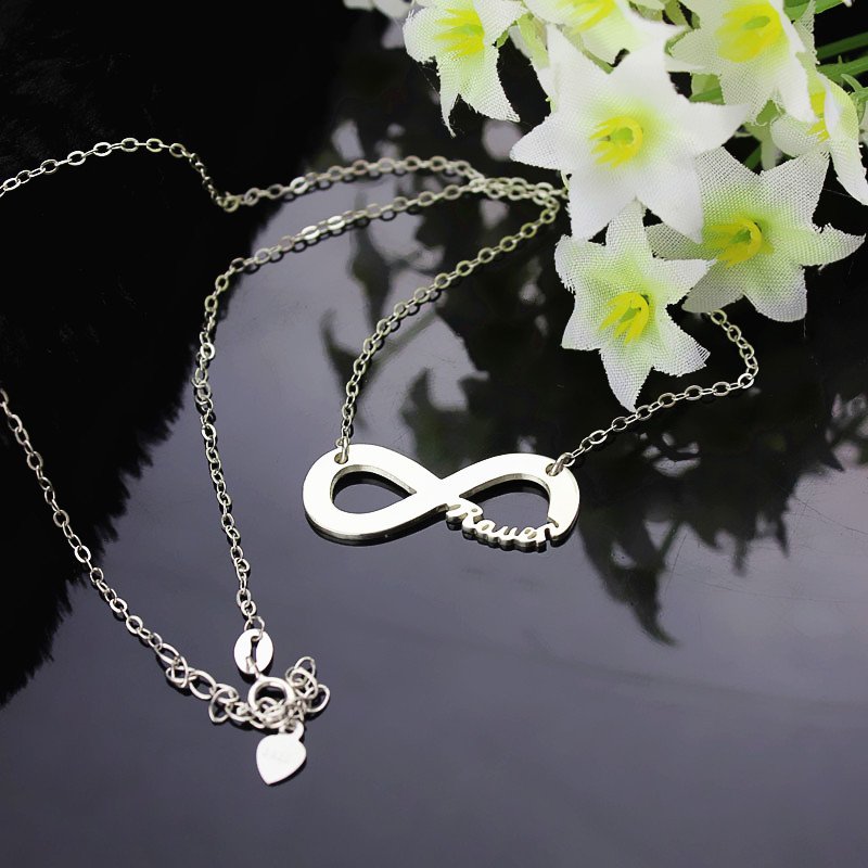 Silver Infinity Name Necklace Silver Infinity Name Necklace
