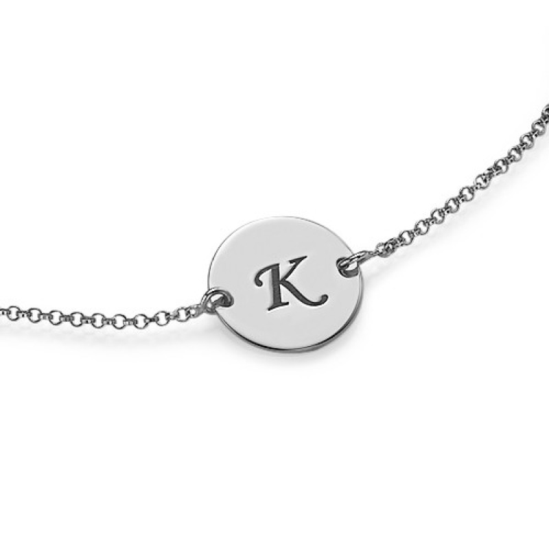 Sterling Silver Initial Bracelet or Anklet Sterling silver initial bracelet or anklet product image