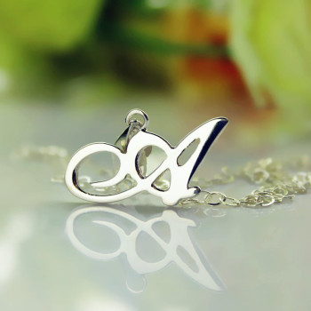 Sterling Silver Letter Necklace Sterling Silver Letter Necklace