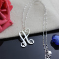 Silver Initial Letter Necklace Silver initial letter necklace
