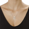 Silver Initial Pendant Necklace Silver cut-out initial pendant necklace