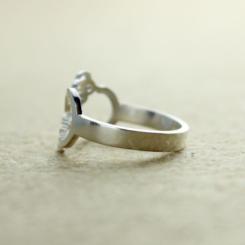 Personalised Infinity Nameplate Ring Sterling Silver Personalised Infinity Nameplate Ring Sterling Silver