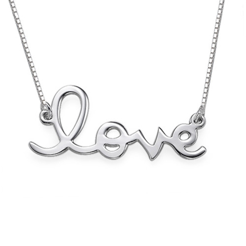 Sterling Silver Love Necklace Sterling silver Love Necklace with Love design and box chain