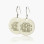 Disc Signet Monogrammed Earrings Sterling Silver