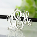Personalised Vine Font Initial Monogram Necklace Personalised vine font initial monogram necklace with curved letters