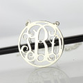 Silver Monogram Pendant Silver monogram pendant